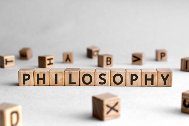 Philosophy - words from wooden blocks with letters stock photo