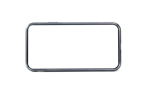 istock Blank form of smartphone frame with white background for add template infographic or presentation and advertisement. Technology and object with clipping path. 1203766857