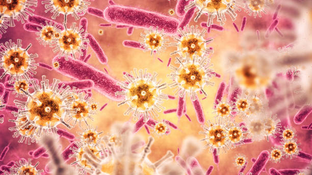 close-up de bactérias - hiv virus retrovirus aids - fotografias e filmes do acervo