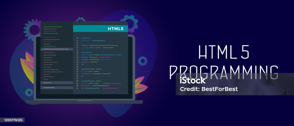 Html5 Programming Concept Html Code Optimization And Programmer Script ...