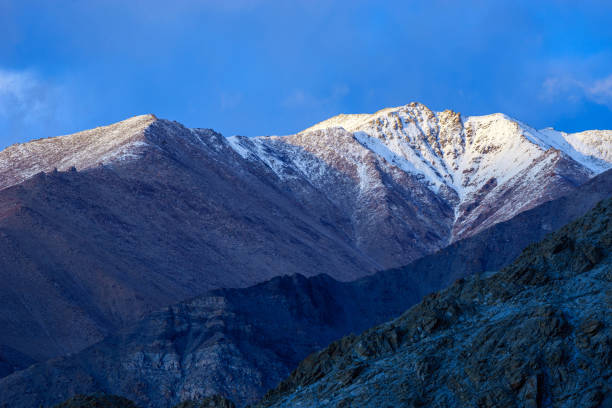 Snow mountain in Leh-Ladakh city stock photo
