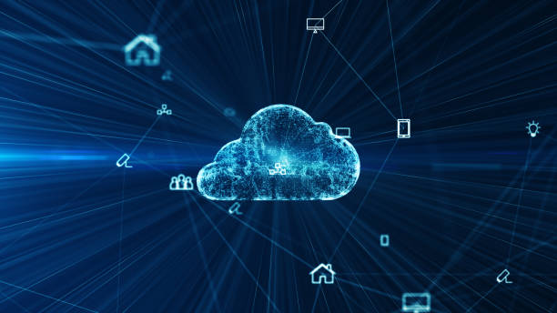 istock Social network connections and information technology of the internet of things IOT big data cloud computing. 1203781206