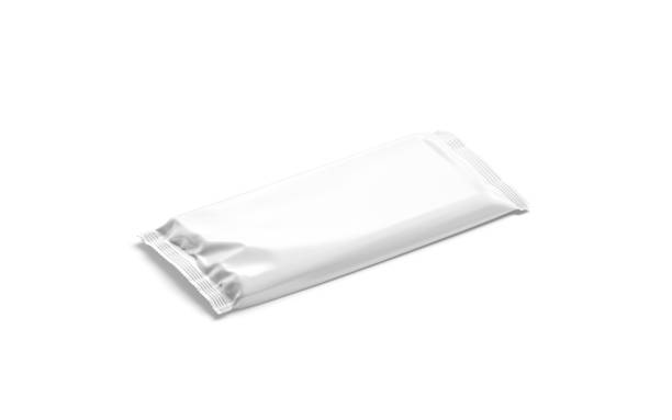 istock Blank white chocolate bar folil wrap mockup, isolated 1203781347