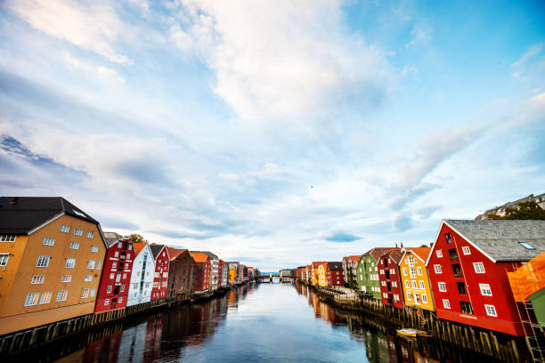 istock Trondheim, Norway - view from Old Town Bridge 1203783593