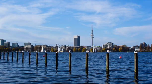 Hamburg Alster Lake in Germany