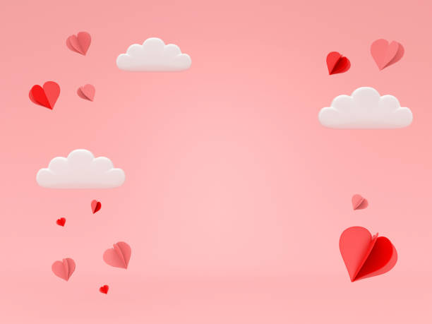 istock 3d render Heart floating on pink romance background for valentine's day. 1203784765