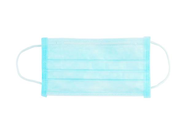 istock Medical mask. isolated on white background. top view. 1203784789