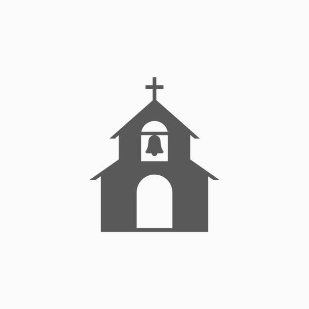 ikona kościoła - church chapel symbol computer icon stock illustrations
