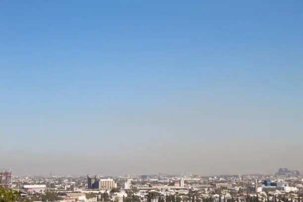 Photo of View of the progress in pollution in the city of Monterrey Mexico