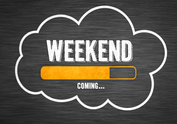 Weekend coming concept stock photo