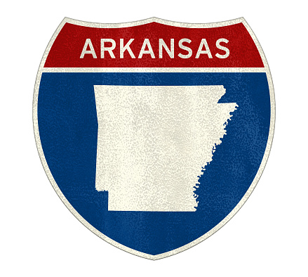 Arkansas State - interstate road sign