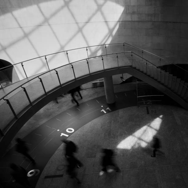 istock Commuters walking in modern station in Paris 1203795619