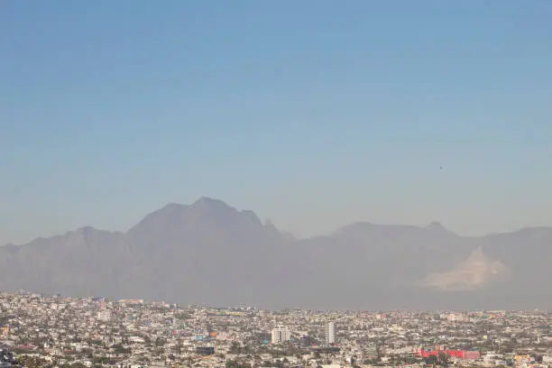 Photo of View of the progress in pollution in the city of Monterrey Mexico