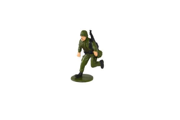 istock Soidier army with personal gun model isolated with white background 1203798589