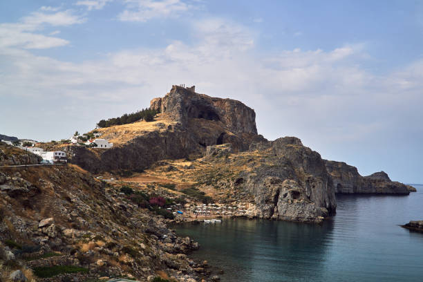 istock Rocky bay coast with the beach 1203799777