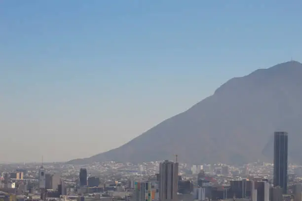Photo of View of the progress in pollution in the city of Monterrey Mexico