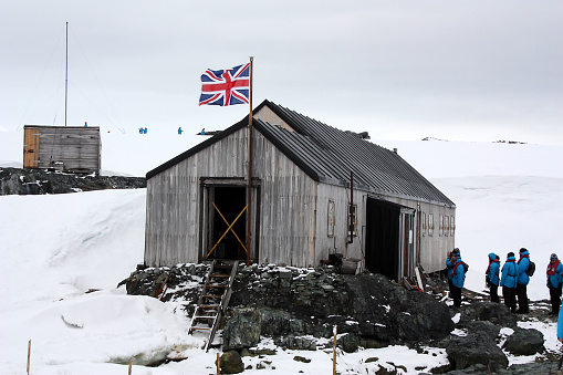 Antarctica, Detaille Island: - Barrack on Detaille Island .In 1956 the British Antarctic Survey established Station W at the northern end of the island.