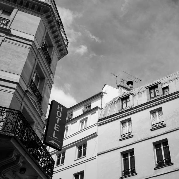 istock Old building facade in Paris, France 1203805219