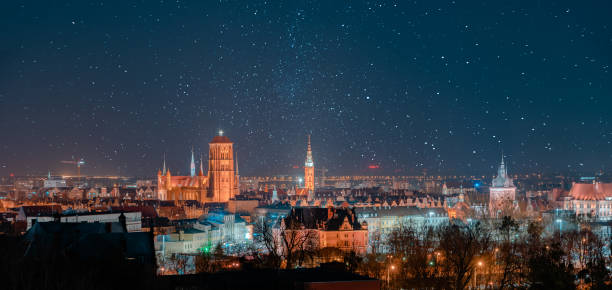 istock Night panorama of Gdansk 1203808819