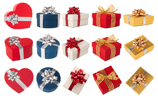 Multiple Present Background Multiple Gift Boxes And Different Views Stock Photo - Download Image ...