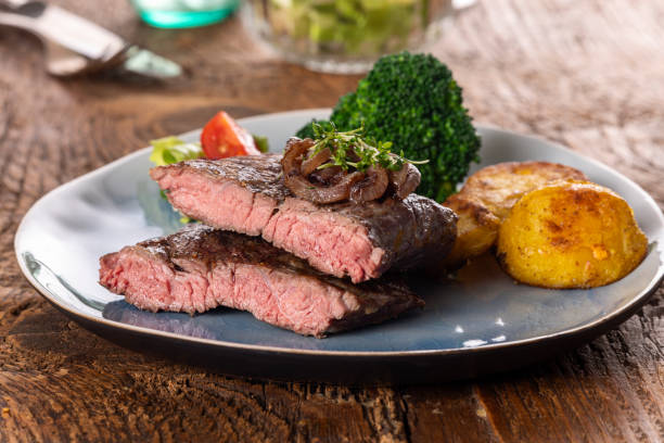 istock halves of a steak on a plate 1203811522