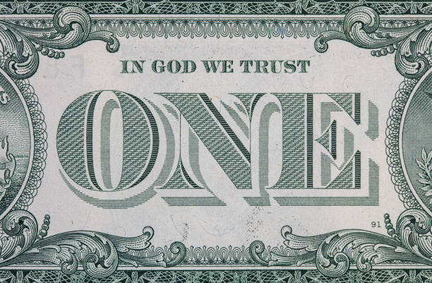 istock Closeup of back side of 1 dollar bill 1203816174