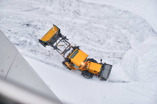 istock Tractor cleans a street after heavy snow. 1203816586