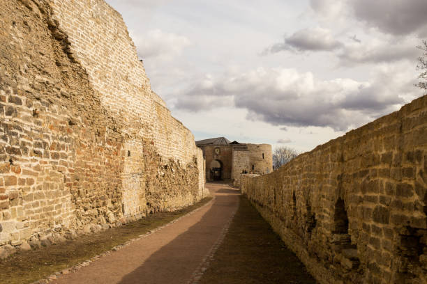 istock View of an old medieval fortress. 1203816747