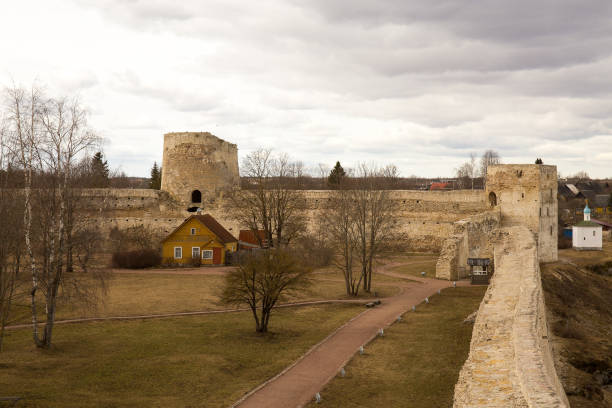 istock View of an old medieval fortress. 1203816759