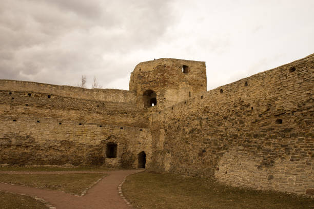 istock View of an old medieval fortress. 1203816797