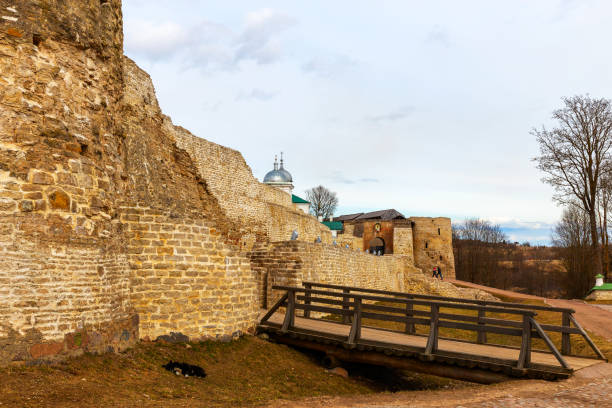 istock View of an old medieval fortress. 1203817341