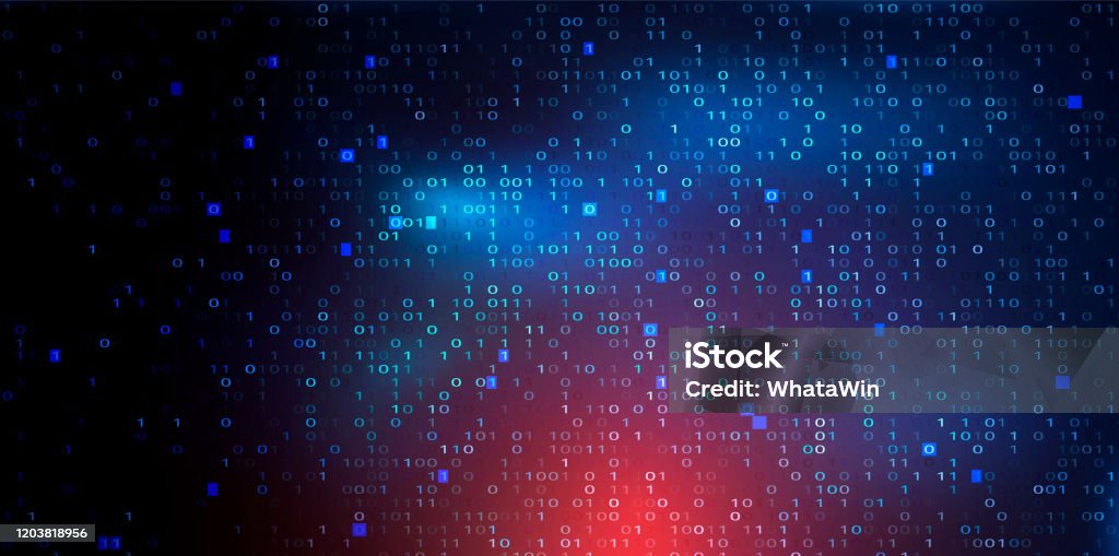 Abstract Red Background With Binary Code Hack Attack Concept Stock ...