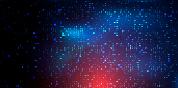 Abstract Red Background With Binary Code Hack Attack Concept Stock ...