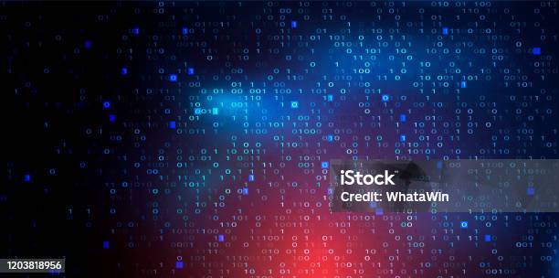 Abstract Red Background With Binary Code Hack Attack Concept Stock ...