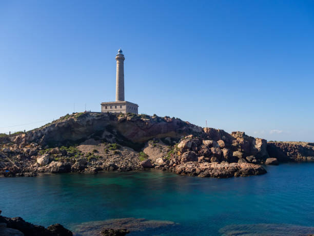 istock view of Palos Cape lighthouse, Spain 1203821324