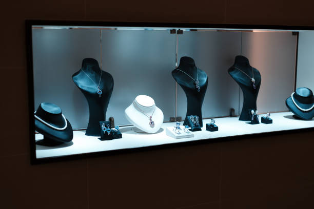 istock Jewelry store window with illumination 1203821408