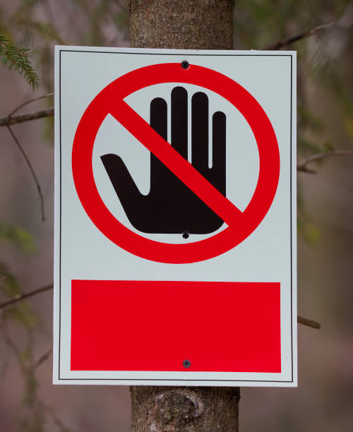 istock no trespassing sign on a tree 1203821451