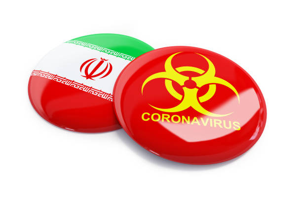 Coronavirus in Iran on a white background 3D illustration, 3D rendering stock photo