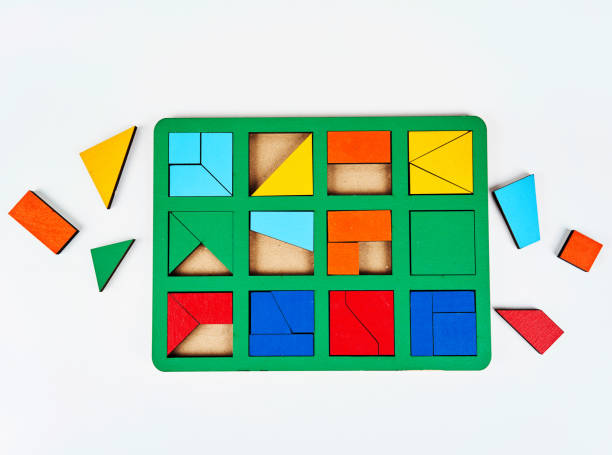 istock bright children's puzzles on a white background 1203829741