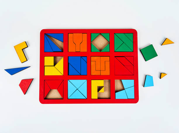 istock bright children's puzzles on a white background 1203829790