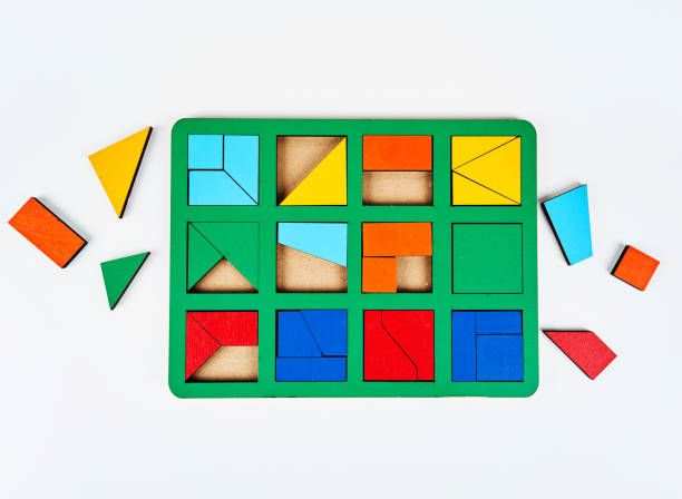 istock bright children's puzzles on a white background 1203829841