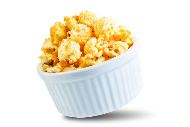 istock Salt cheese popcorn on a white isolated background 1203830220