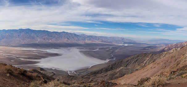 A view of the scenic landscape of the Death Valley