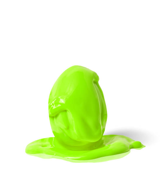 Neon green Easter egg white background Trendy pop art decoration