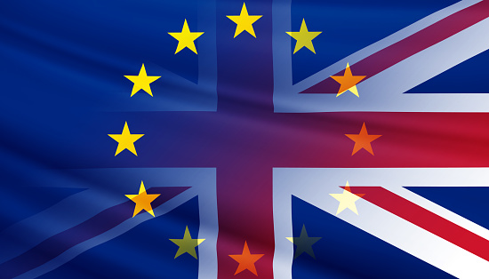Concepto de Brexit - Reino Unido abandona la Unión Europea photo