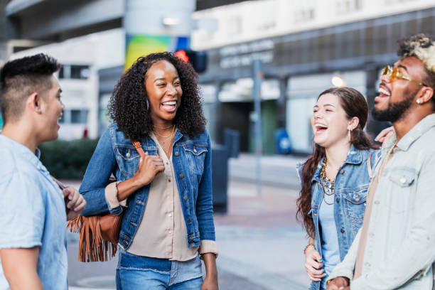 istock Young multi-ethnic adults hanging out in the city 1203844047