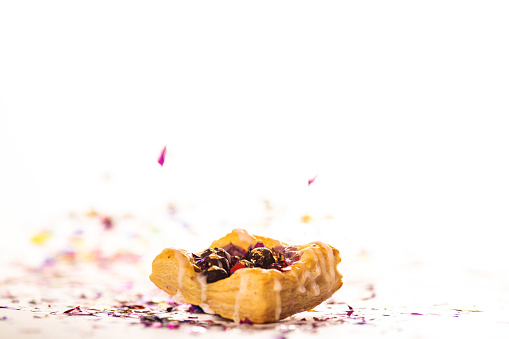 Studio Shots of Food Celebrations with Dessert Part of a Series (Shot with Canon 5DS 50.6mp photos professionally retouched - Lightroom / Photoshop - original size 5792 x 8688 downsampled as needed for clarity and select focus used for dramatic effect)
