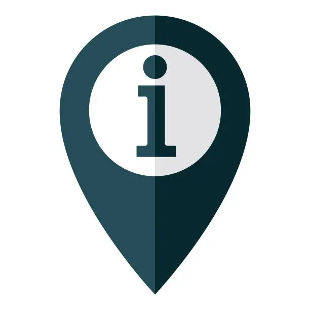 Vector illustration of Information Map Pin Icon