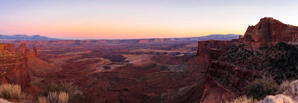 Sunset at Canyonlands National Park stock photo