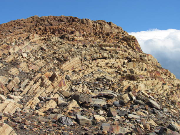 istock Stony wall of an inactive volcano. 1203851606
